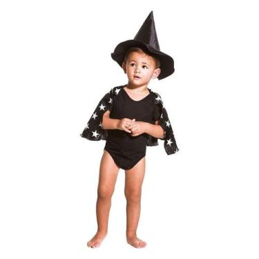 Imagem de Fantasia Bruxinho Bebê Com Capa de Halloween - Fantasias Carol FSP, M