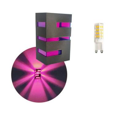 Imagem de 5 Arandela Externa/interna + Lâmpada + Lente Colorida - Metais Massuia