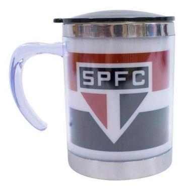 Imagem de Caneca Térmica Com Tampa 450ml Listrada - São Paulo-Unissex
