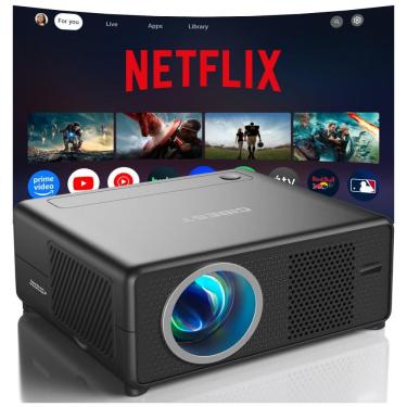 Imagem de Projetor Mini CiBest Preto Suporte 1080P WiFi 6 Bluetooth Foco Elétrico AC201 12V (DC)