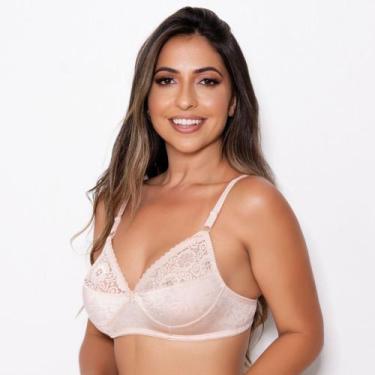 Imagem de Sutiã Simples com Renda Cor:BegeTamanho:G - Saulo Lingerie, Bege, G