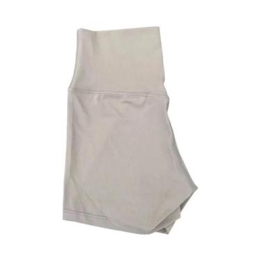 Imagem de Shorts de Yoga Fitness para Mulheres - Cintura Alta, Cor Sólida, Model