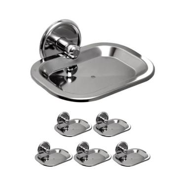 Imagem de Kit 6 Saboneteira Chroma Cromada Steel - Steel Design