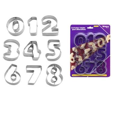 Imagem de Cortadores e Moldes para Biscoitos Forma de Número do 0 à 8 - Western