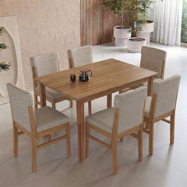 Imagem de Mesa Genova 160x90 Cm com 6 Cadeiras Arezzo 6 Lugares Design Moderno p