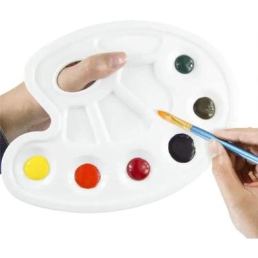 Imagem de Bandeja Paleta Gode De Plastico Oval Para Pintura Com 10 Divisorias 23