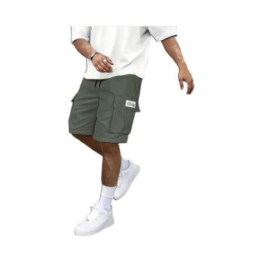 Imagem de Bermudas Masculinas De Verão Confortáveis Com Cintura Elástica E Múlti