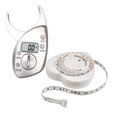 Imagem de Medidor Gordutra Corporal Adipômetro + Fita Antropométrica Branco - Su