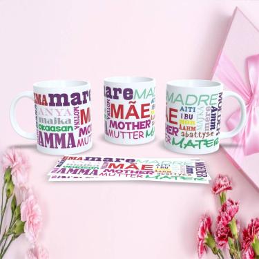 Imagem de Caneca de Porcelana Mães Estampa 106 para Presente Dia das Mães 325ML Uso em micro-onda...