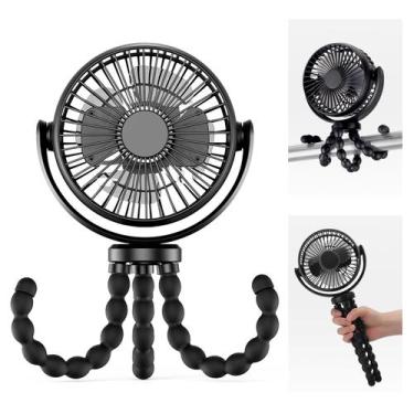 Imagem de Ventilador portátil GudoQi recarregável portátil para carrinho de cria