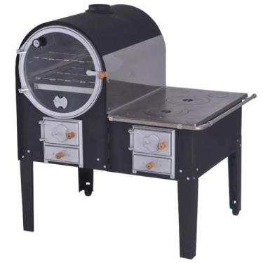 Imagem de Forno a Lenha Grande 80 cm com Fogão F753 Fornellar FOGÃO DIREITO E FO
