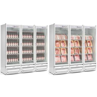 Imagem de Expositor De Bebidas Vertical 3 Portas Gcbc1450 Branco Gelopar 220V