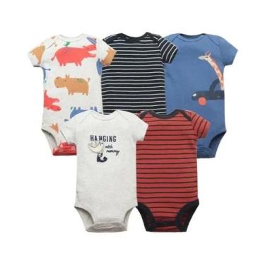 Imagem de Body de Algodão para Bebê - Manga Curta (6 a 24 Meses) - Meninos e Men