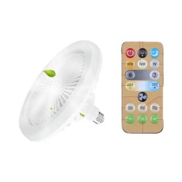 Imagem de Ventilador De Teto Inteligente 3 Em 1 Com Controle Remoto Base De Lâmp