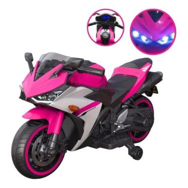 Imagem de Mini Moto Elétrica Brinqway BW300 12V Rosa Infantil