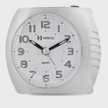 Imagem de Relógio Despertador Quartz Herweg Branco Ref: 2586 021, Branco