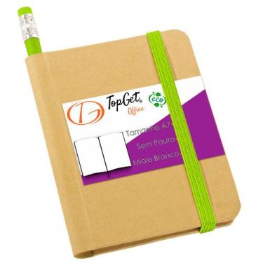 Imagem de Mini Caderneta 7x11cm 70 Folhas Sem Pauta Eco Begônia TopGet, Verde