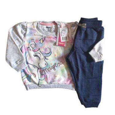 Imagem de Conjunto feminino moletom infantil inverno - unicórnio - marca tileesu