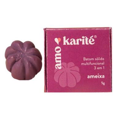 Imagem de Batom Natural Sólido Multifuncional 3 em 1 Ameixa AmoKarité