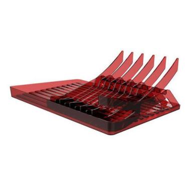Imagem de Escorredor De Louças Pratos Talheres Copos Smart S - Crippa, Vermelho