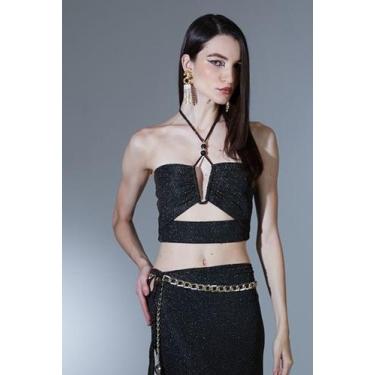 Imagem de Top cropped drapeado lurex all is love - All is love , P