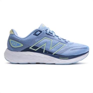 Imagem de Tênis New Balance 680 V8 Feminino, 35, Azul claro, Azul