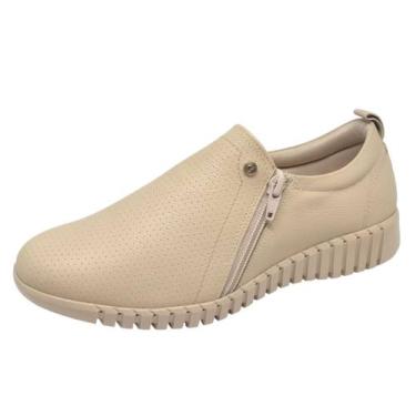 Imagem de Tenis Leve Feminino Conforto Casual Comfortflex, Almond, 38