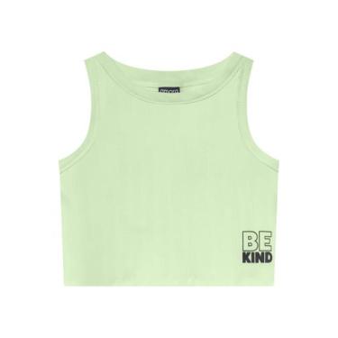 Imagem de Top Teen Feminino Amora Ribana Canelada Verde, Verde, 18