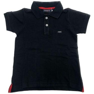 Imagem de Camiseta Country Infantil Masculina Polo Manga Curta Dawson, Preto, 4