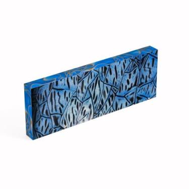 Imagem de Tala em acrilico para cabo de faca 10mm azul/preto - CPV