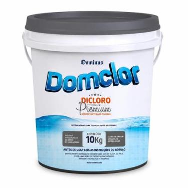 Imagem de Domclor Premium Balde 10kg Cloro Piscinas Estabilizado Tratamento Limp
