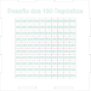 Imagem de Cofre Desafios dos 100 Depósitos 1mil 5 Mil 10 Mil Escolha Sua MetaCai