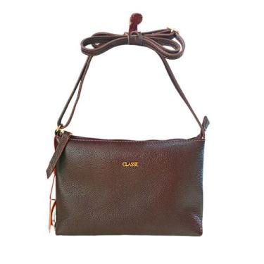 Imagem de Bolsa Classe Crossbody de Couro Teka 3151 11W - Chocolate Tamanho:Ùnic
