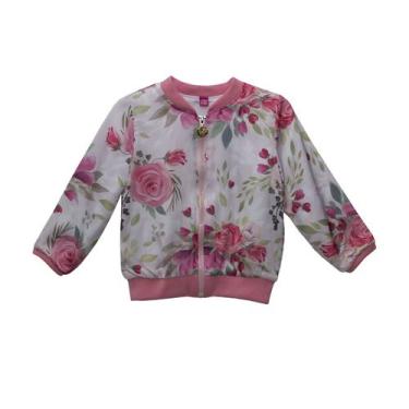Imagem de Jaqueta Bomber Infantil Estampada - Gira Baby, G, Rosa bebê