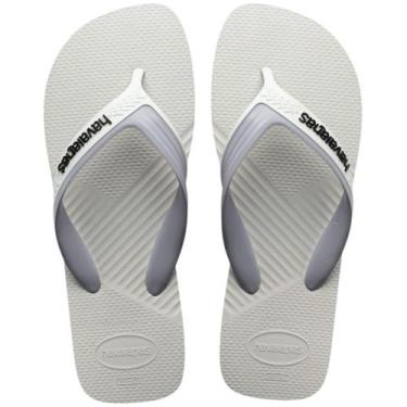 Imagem de Chinelo Masculino Havaianas Dual Ultra Conforto Original, 39/40, Branc