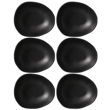 Imagem de Kit 6 Cumbucas Orgânicas Preto Matte 265ml Porto Brasil Cerâmica Bowls