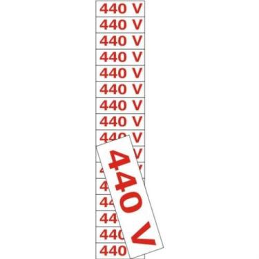 Imagem de 16 Placas De Poliestireno Auto-adesiva 440 V - 200 Bb - Sinalize Placa