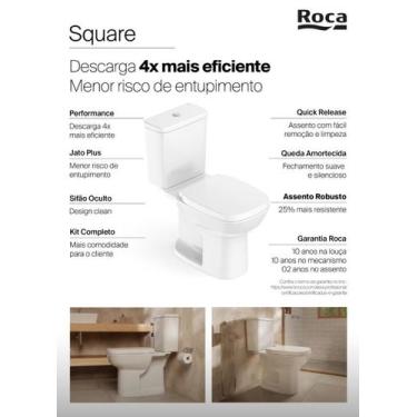 Imagem de Roca Incepa Kit Vaso Debba Square C/cx Acop Completo Pp Br - Grupo roc