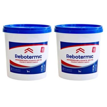 Imagem de Kit 2 Rebotermic Impermeabilizante 800g Blinda Reboco - VBrasil