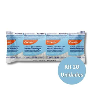 Imagem de 20x Atadura Gessada 15cmx3m Cremer Moldagem Fácil E Segura