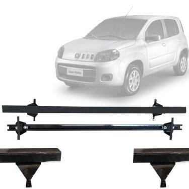 Imagem de Rack Teto Roca Bagag 100kg Furar Fiat Uno Vivace 4Portas 196 - Roca Ba