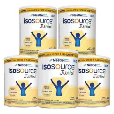 Imagem de Kit C/5 Isosource Junior Nestlé 400g Baunilha Sem Lactose