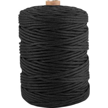 Imagem de Corda Trançada Multifilamento 6,0MM X 191M Polipropileno PP Resistente à Tração Preta Vonder