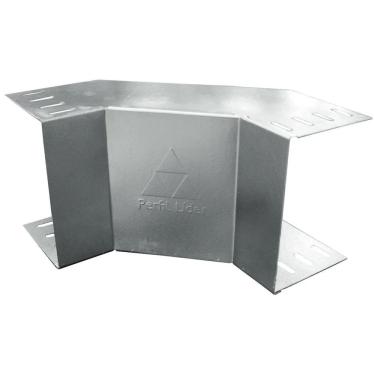 Imagem de Eletrocalha Curva Vertical 90 graus  90g Perfurado sem Virola 100x50mm com Ventilação Total e Condução de Fios e Cabos Inox