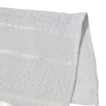 Imagem de Kit 10 Toalhas de Mão Social 100% Algodão 260G-M2 Macia Absorvente Branca OEM