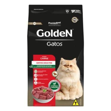 Imagem de Ração Golden Gatos Adultos Sabor Carne 3 kg - Premier