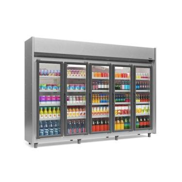 Imagem de Expositor Refrigerador Gelopar GEAS5P 1960L 5 Portas Inox 220V