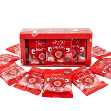 Imagem de Bala de Gelatina Docile Gelatines Beijo Caixa com 12 Pacotes de 15g