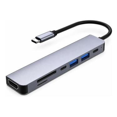 Imagem de Hub Type C 7 x 1 Usb / Usb C / Hdmi 4k / SD / Micro SD - Oem