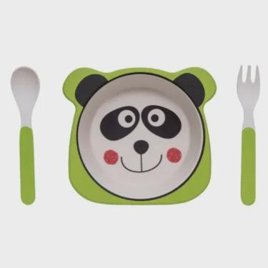 Imagem de Kit Refeição Infantil Com Divisórias Panda Eco Girotondo
